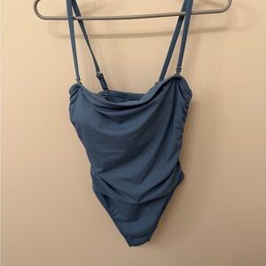 Shade & Shore Blue Tummy Control One-Piece Swimsuit